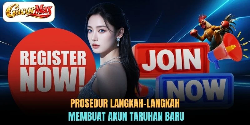 Prosedur langkah-langkah membuat akun taruhan baru
